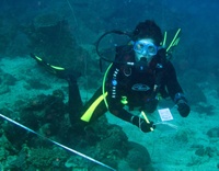 Claire during a PIT transect
